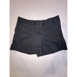 Express Black Chino Shorts Womens Size 4 Cuffed Hem Casual Summer Preppy